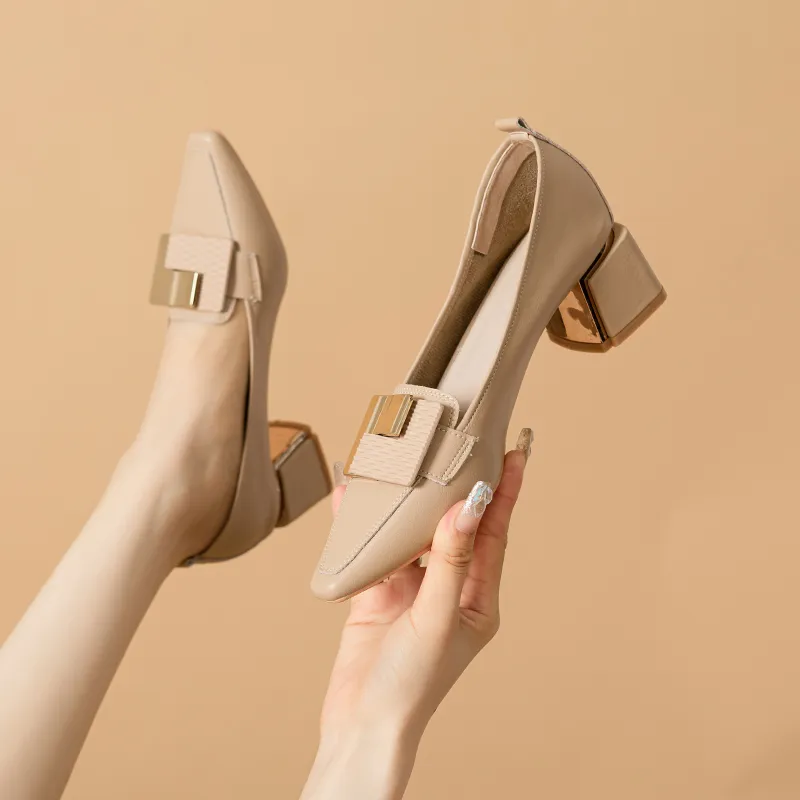 YAFEI XUANYU Chunky Heel High Heels 5cm Women's-3