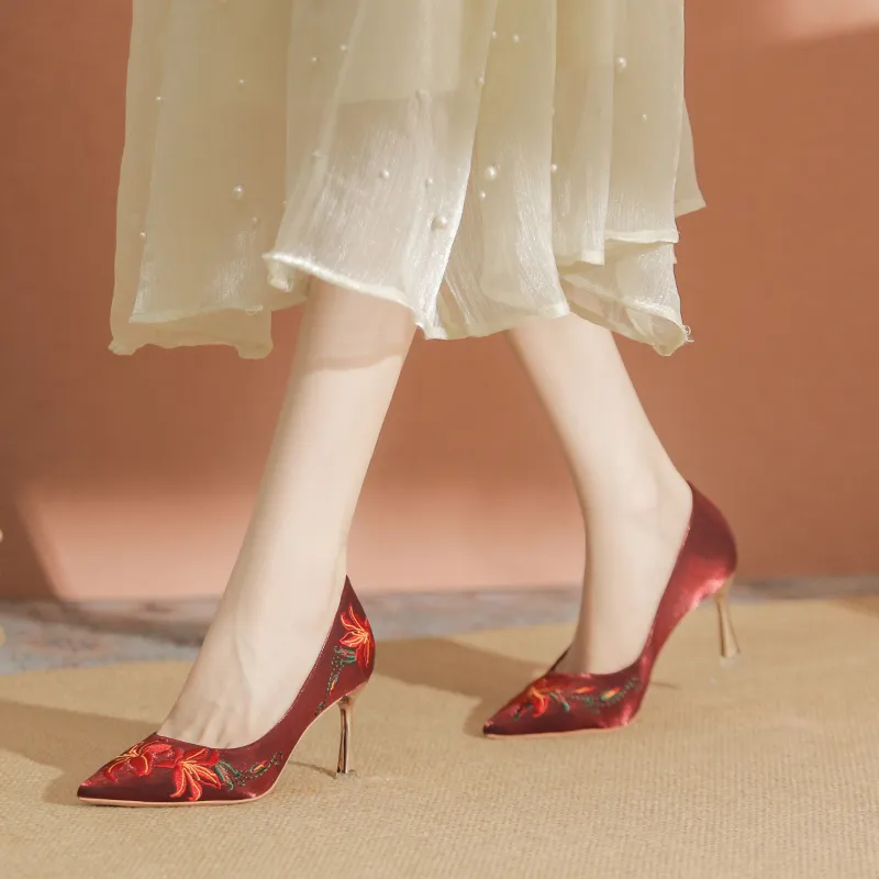 YAFEI XUANYU Slim Heel High Heels 7.5cm Women's-3