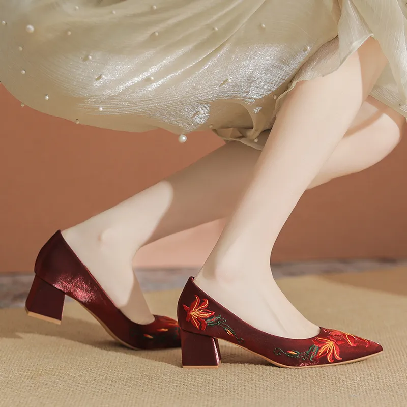 YAFEI XUANYU Chunky Heel High Heels 5cm Women's-2
