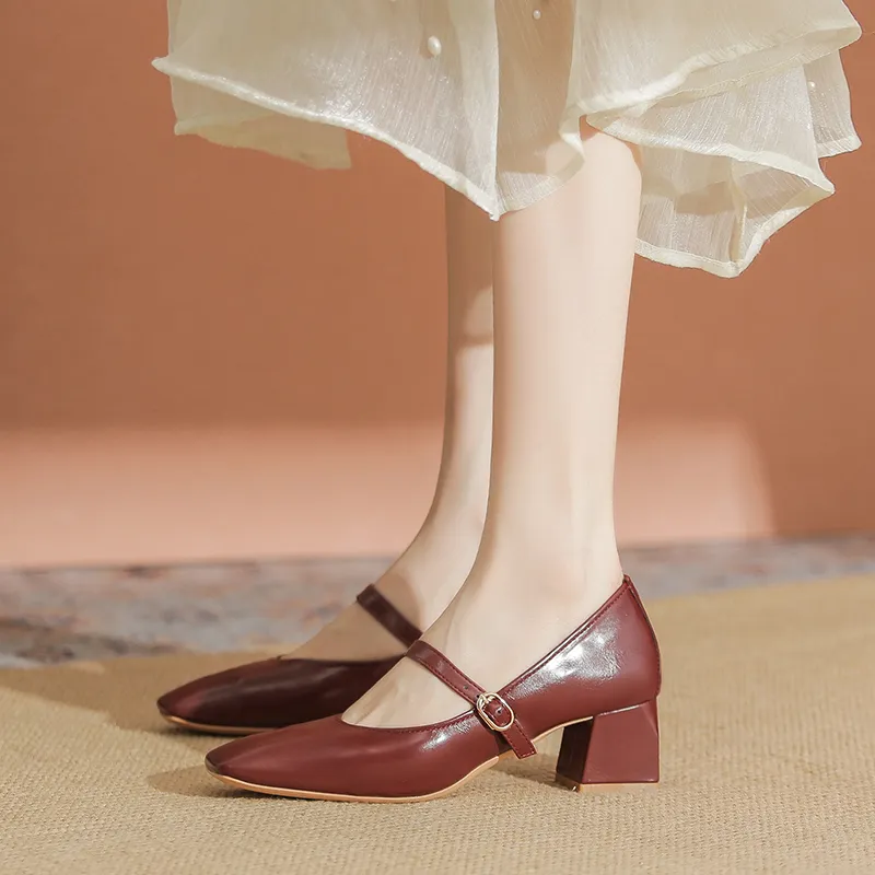 YAFEI XUANYU Chunky Heel High Heels 5cm Women's-25