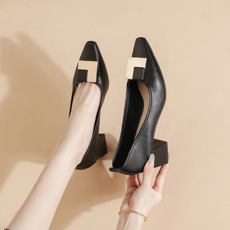 YAFEI XUANYU Chunky Heel High Heels 5cm Women's-4