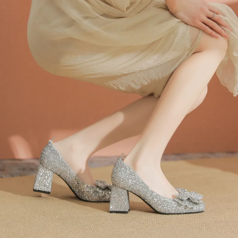 YAFEI XUANYU Chunky Heel High Heels 7CM Women's-5
