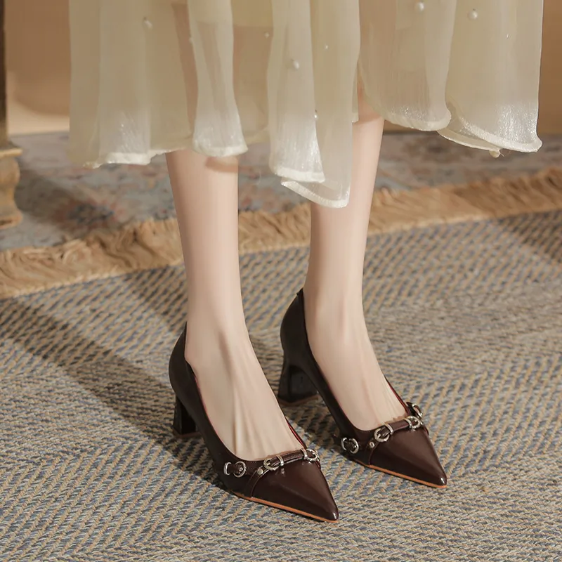 YAFEI XUANYU Chunky Heel High Heels 6CM Women's-1