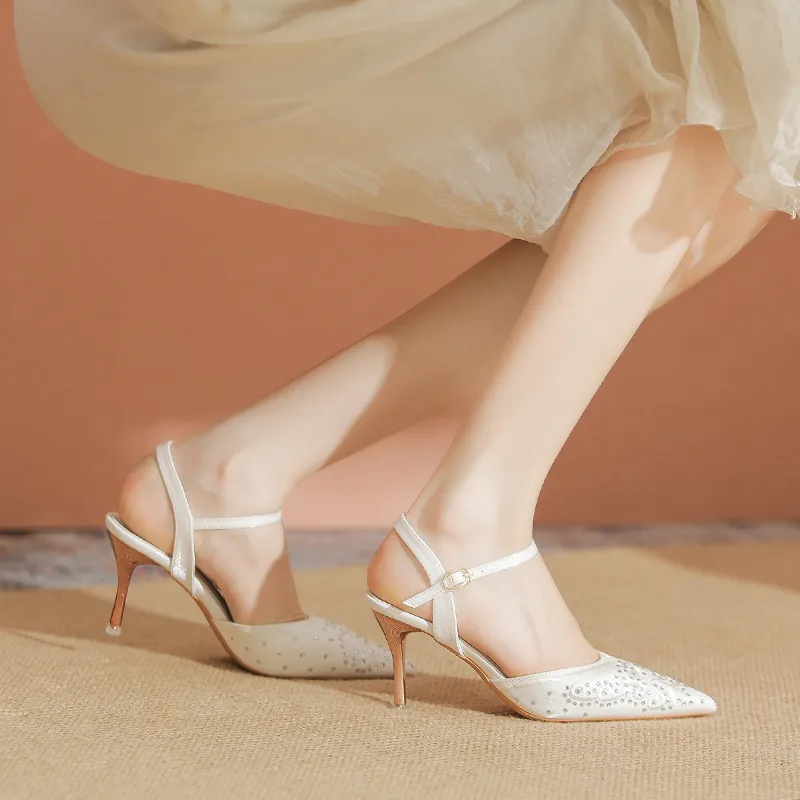 YAFEI XUANYU Slim Heel High Heels 7cm Women's-1