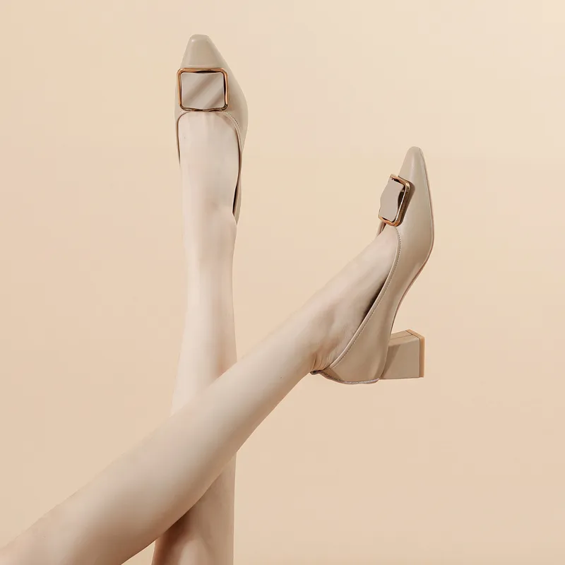 YAFEI XUANYU Chunky Heel High Heels 5cm Women's-13