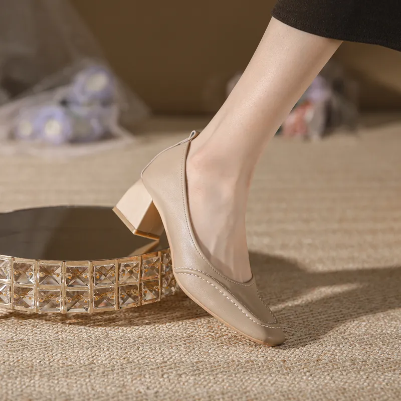 YAFEI XUANYU Chunky Heel High Heels 5cm Women's-10