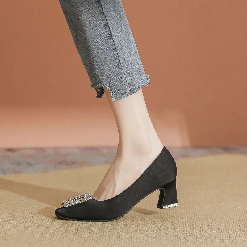 YAFEI XUANYU Chunky Heel High Heels 5cm Women's-7