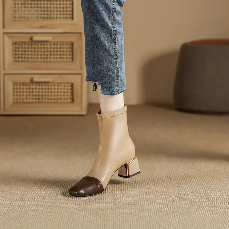 YAFEI XUANYU Ankle Boots Women's Khaki-9