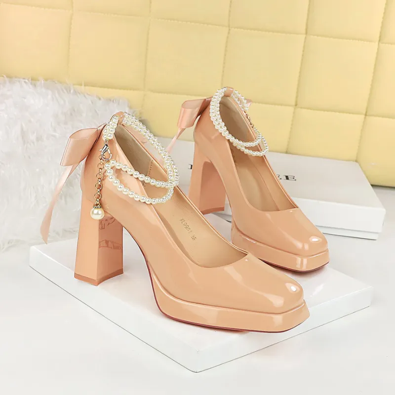 YAFEI XUANYU Chunky Heel High Heels Women's-12