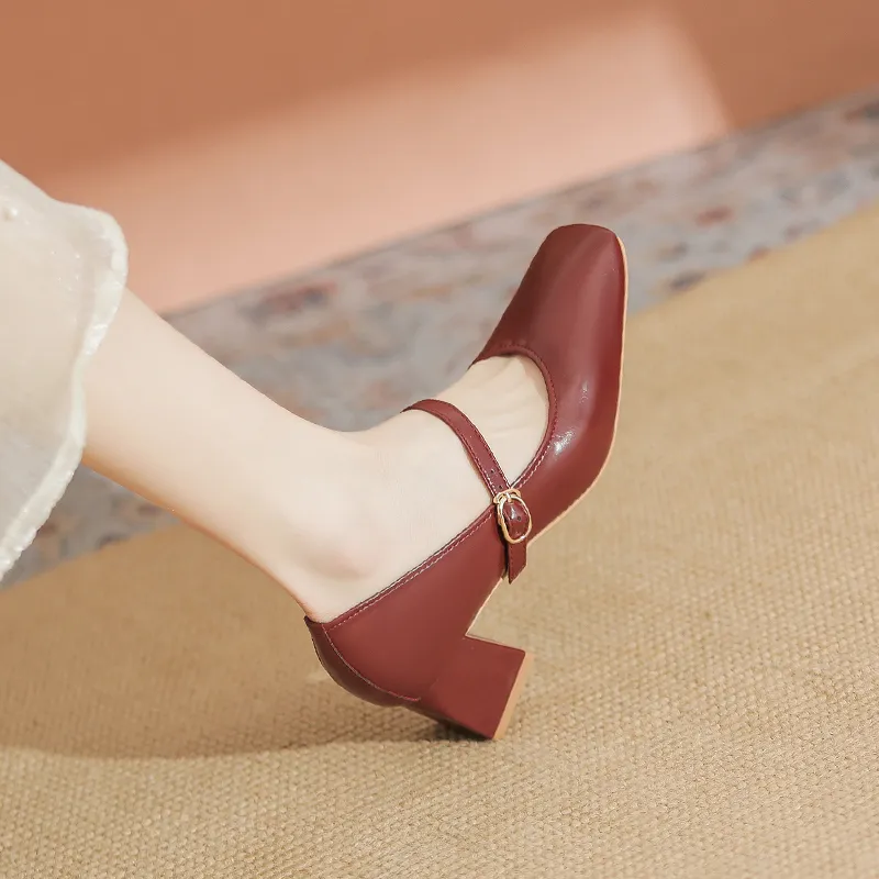 YAFEI XUANYU Chunky Heel High Heels 5cm Women's-28
