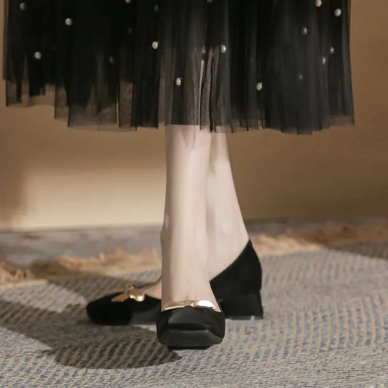 YAFEI XUANYU Chunky Heel High Heels 4CM Women's-23