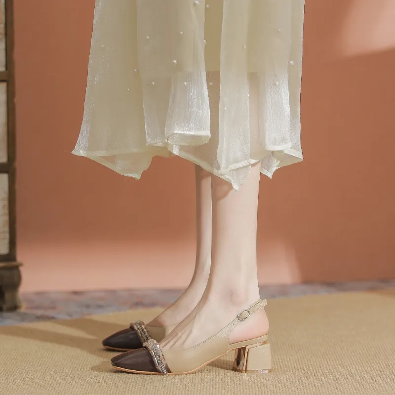 YAFEI XUANYU Chunky Heel High Heels 5cm Women's-6