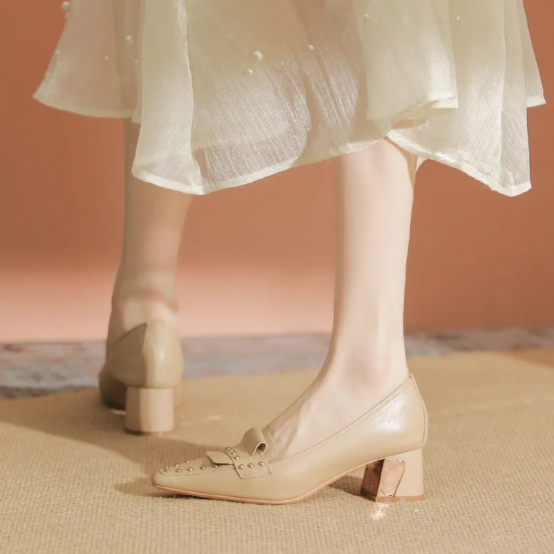 YAFEI XUANYU Chunky Heel High Heels 5cm Women's-24