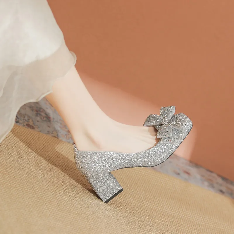 YAFEI XUANYU Chunky Heel High Heels 7CM Women's-6