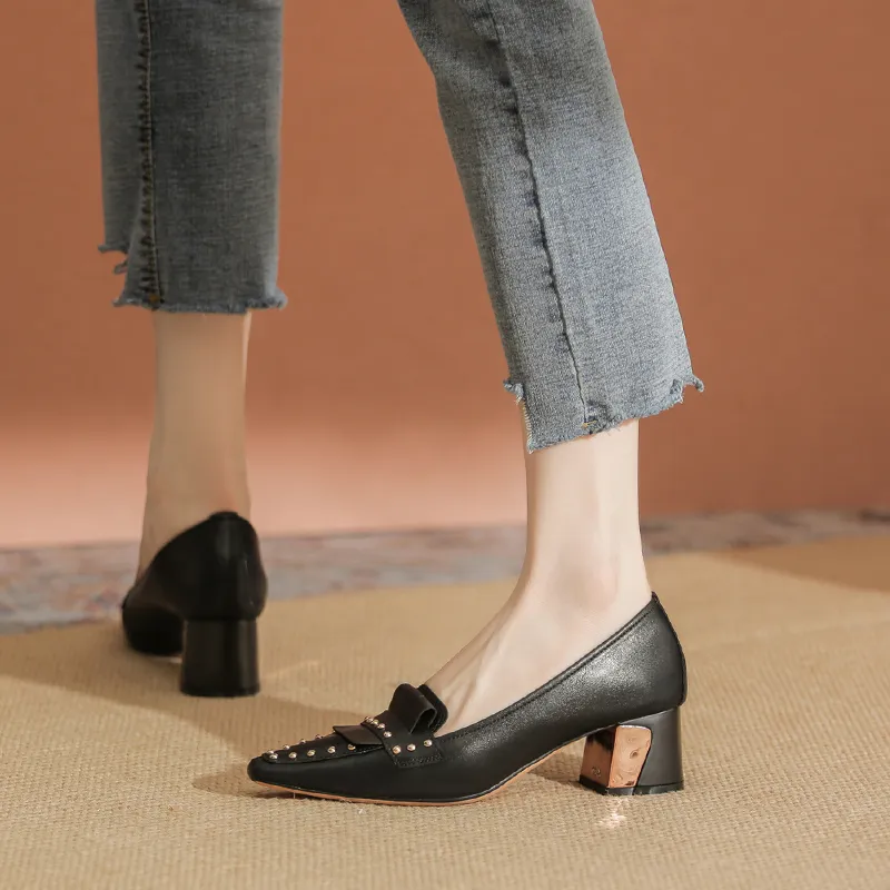 YAFEI XUANYU Chunky Heel High Heels 5cm Women's-6