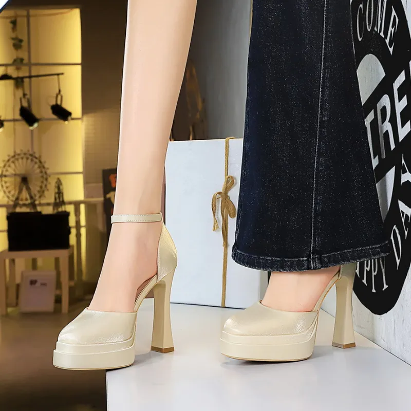 YAFEI XUANYU Chunky Heel High Heels Women's-11
