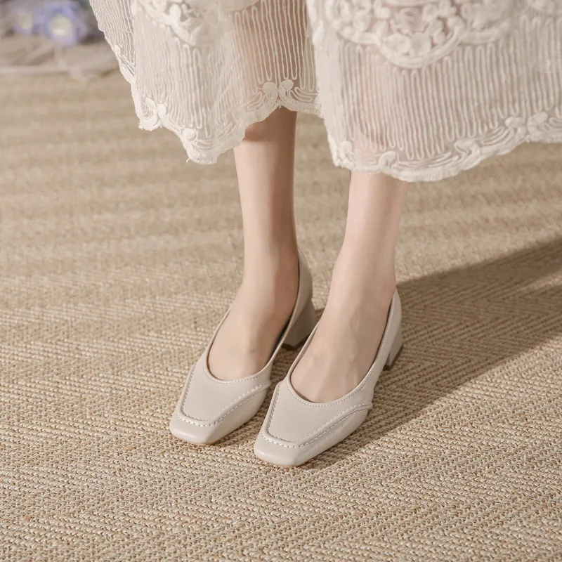 YAFEI XUANYU Chunky Heel High Heels 5cm Women's-18