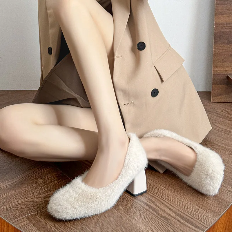 YAFEI XUANYU Chunky Heel High Heels 7CM Women's-1