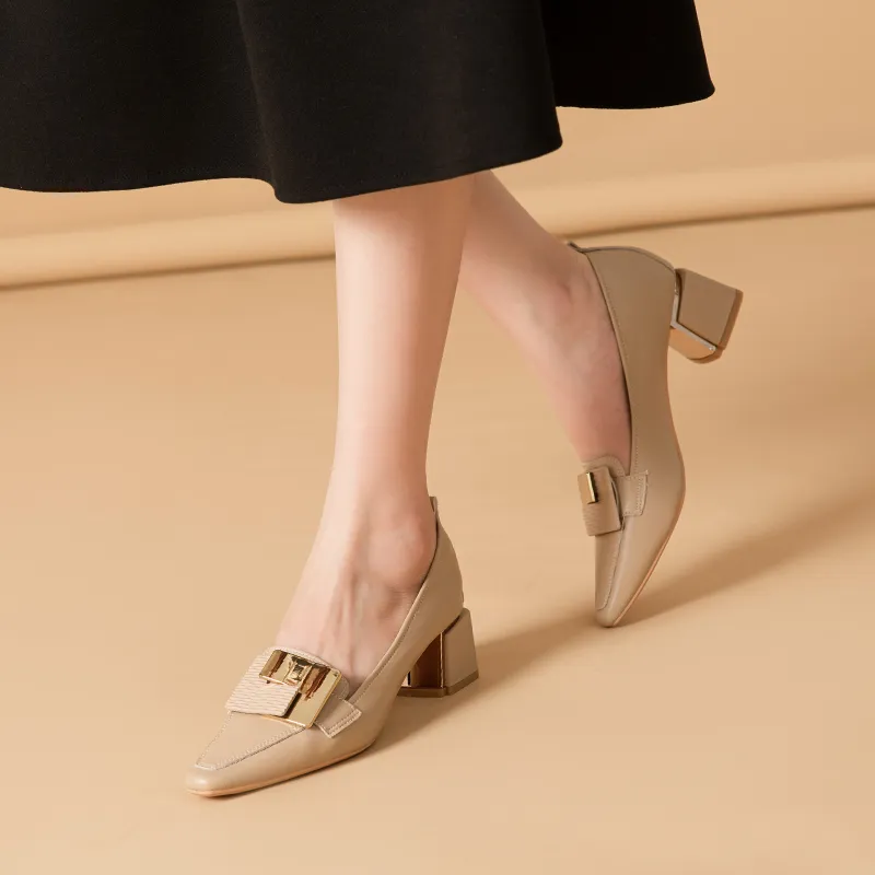 YAFEI XUANYU Chunky Heel High Heels 5cm Women's-2