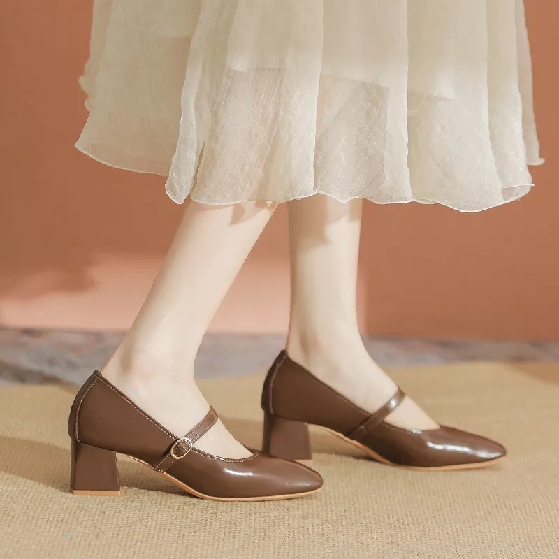 YAFEI XUANYU Chunky Heel High Heels 5cm Women's-30