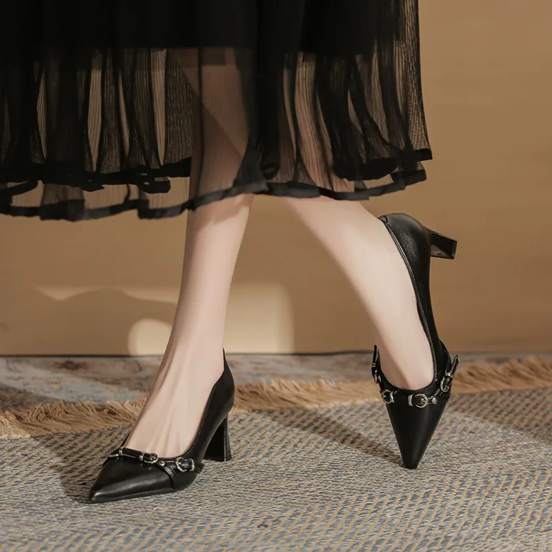 YAFEI XUANYU Chunky Heel High Heels 6CM Women's-11