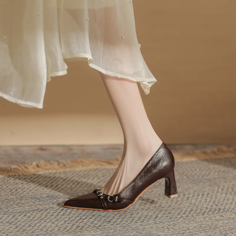 YAFEI XUANYU Chunky Heel High Heels 6CM Women's-5