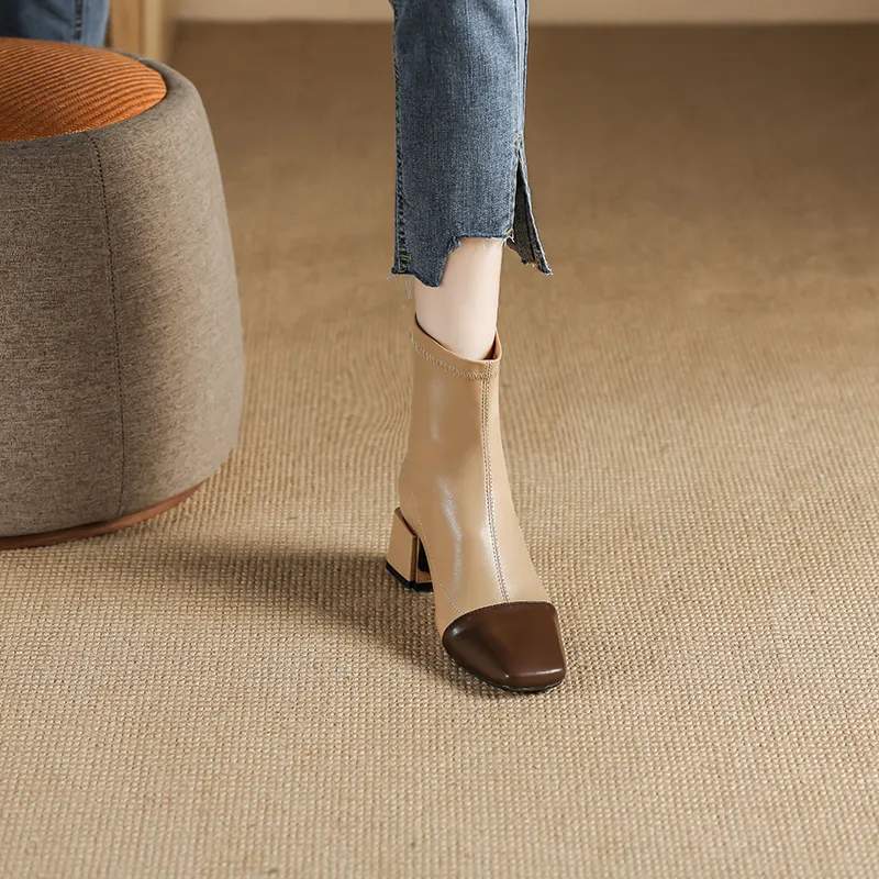YAFEI XUANYU Ankle Boots Women's Khaki-6