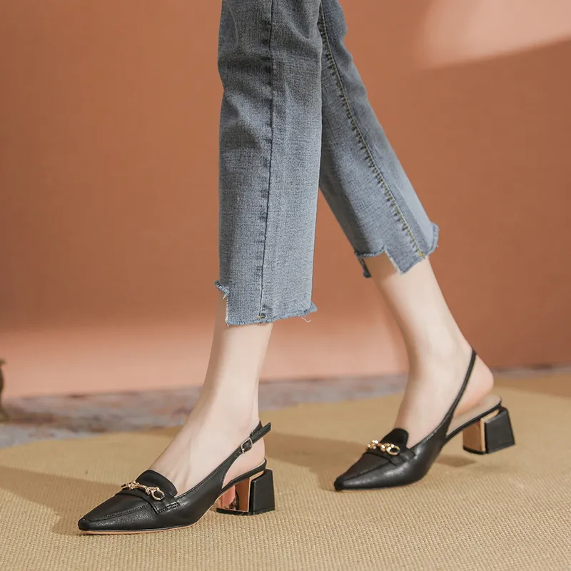 YAFEI XUANYU Chunky Heel High Heels 5cm Women's-19