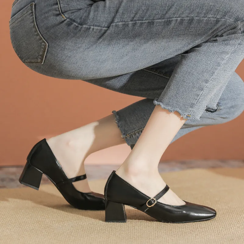 YAFEI XUANYU Chunky Heel High Heels 5cm Women's-9