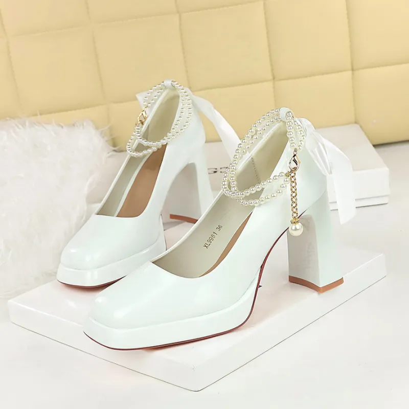 YAFEI XUANYU Chunky Heel High Heels Women's-6