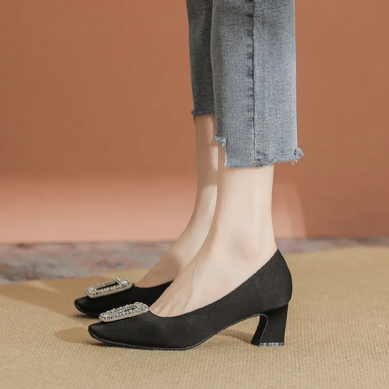 YAFEI XUANYU Chunky Heel High Heels 5cm Women's-6