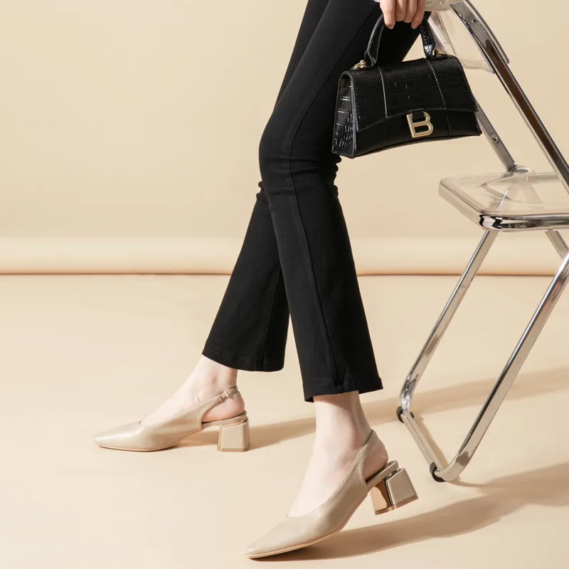 YAFEI XUANYU Chunky Heel High Heels 5cm Women's-8