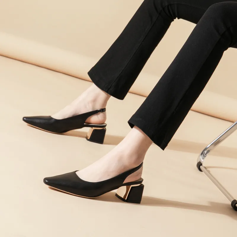 YAFEI XUANYU Chunky Heel High Heels 5cm Women's-1