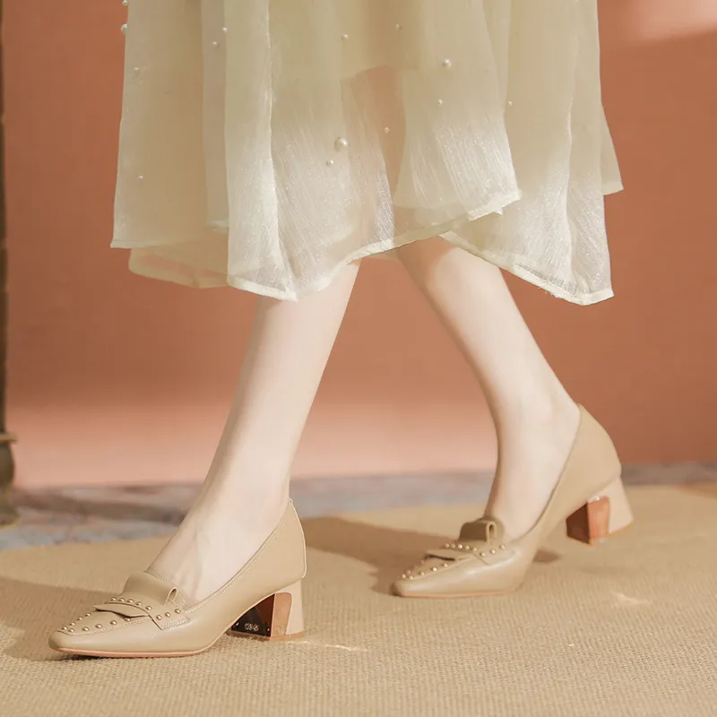YAFEI XUANYU Chunky Heel High Heels 5cm Women's-22
