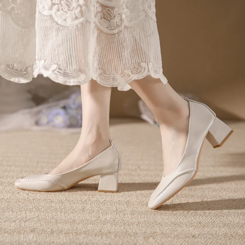 YAFEI XUANYU Chunky Heel High Heels 5cm Women's-14