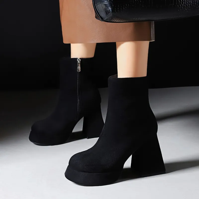 YAFEI XUANYU Ankle Boots 10CM Women's-1