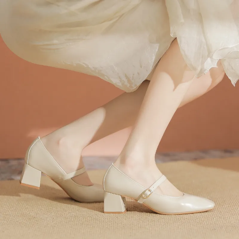YAFEI XUANYU Chunky Heel High Heels 5cm Women's-19