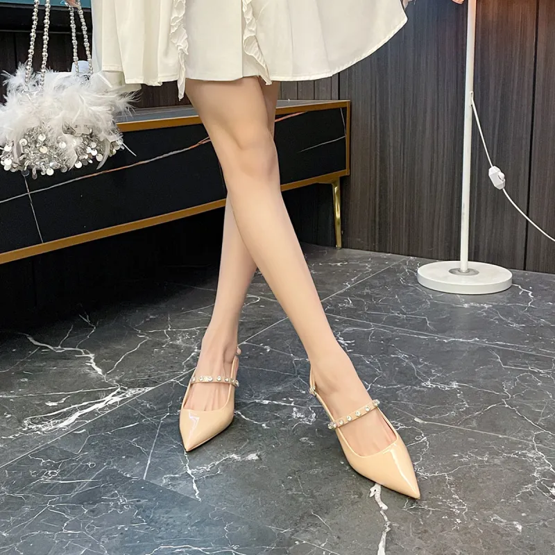 YAFEI XUANYU Slim Heel High Heels 6cm Women's White-12