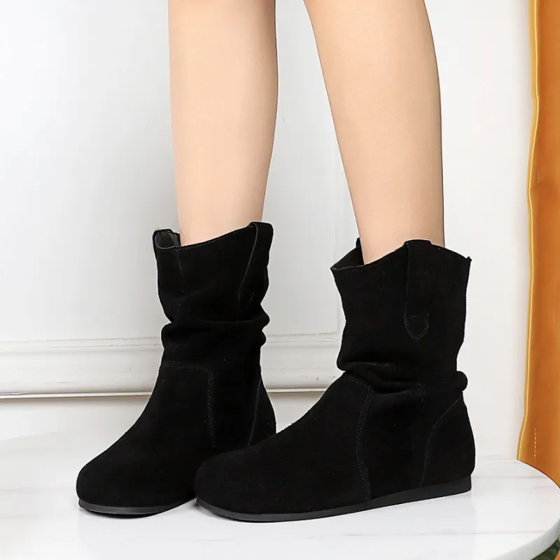 YAFEI XUANYU Ankle Boots 1CM Women's-1
