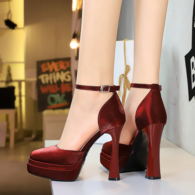 YAFEI XUANYU Chunky Heel High Heels Women's-9