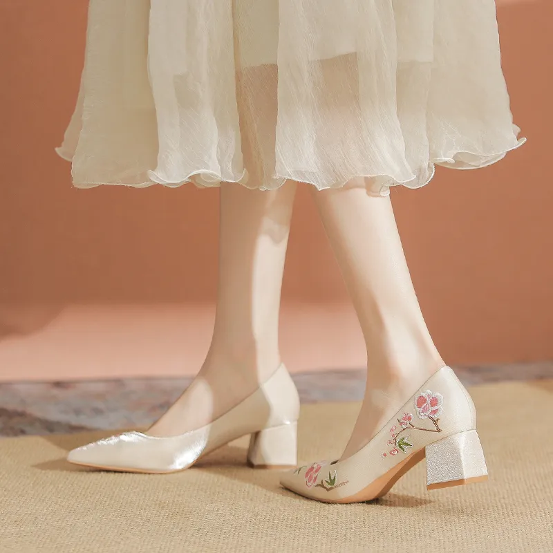 YAFEI XUANYU Chunky Heel High Heels 5cm Women's-5
