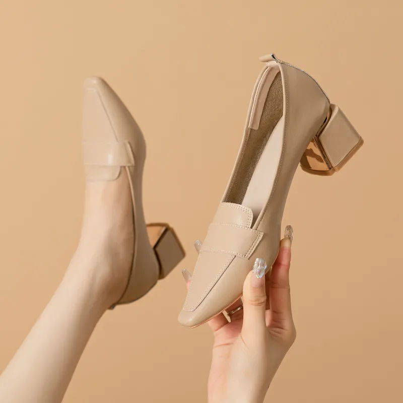 YAFEI XUANYU Chunky Heel High Heels 5cm Women's-5