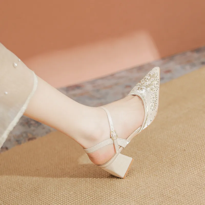 YAFEI XUANYU Chunky Heel High Heels 5cm Women's-11