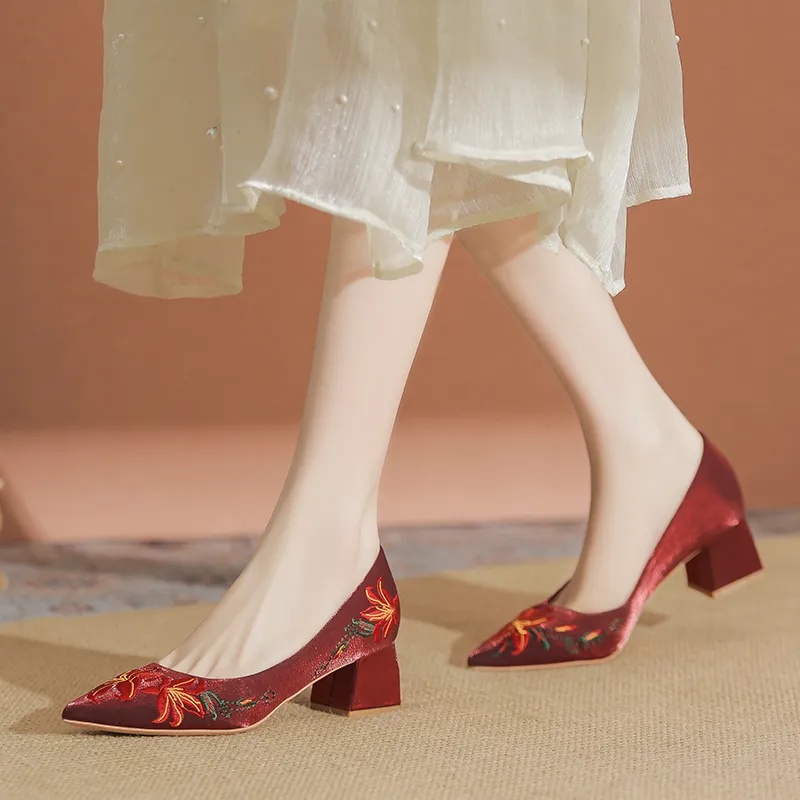 YAFEI XUANYU Chunky Heel High Heels 5cm Women's-4