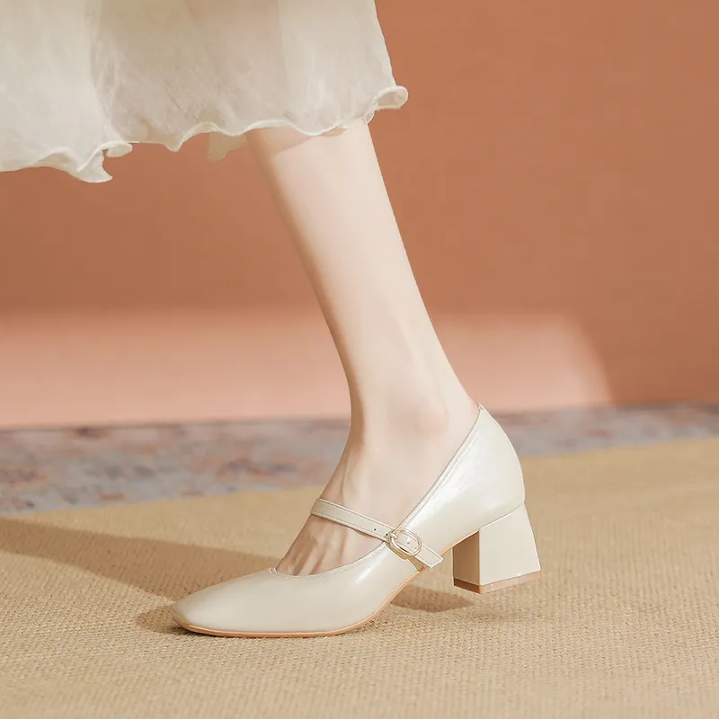 YAFEI XUANYU Chunky Heel High Heels 5cm Women's-17