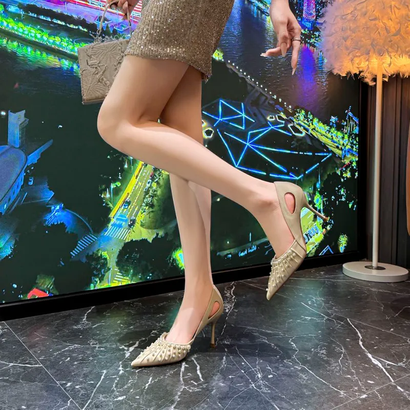 YAFEI XUANYU Slim Heel High Heels 8cm Women's-11