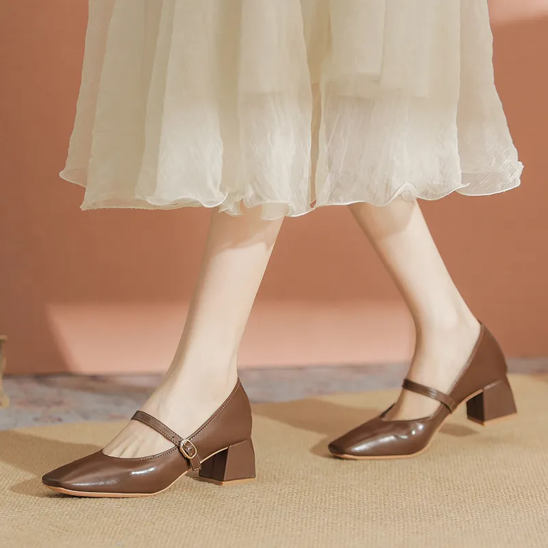 YAFEI XUANYU Chunky Heel High Heels 5cm Women's-32