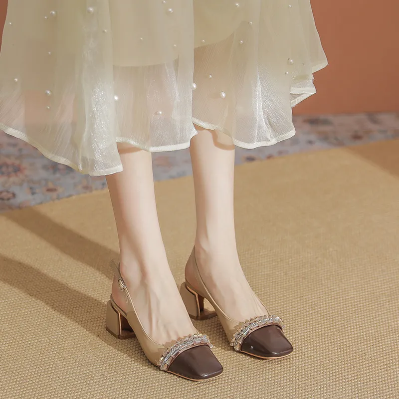YAFEI XUANYU Chunky Heel High Heels 5cm Women's-9