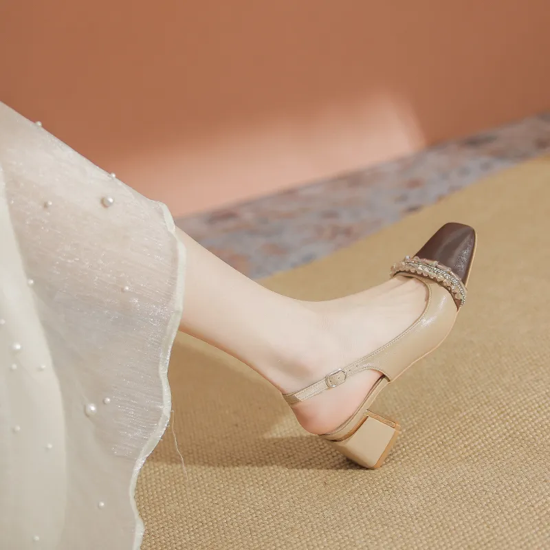 YAFEI XUANYU Chunky Heel High Heels 5cm Women's-8