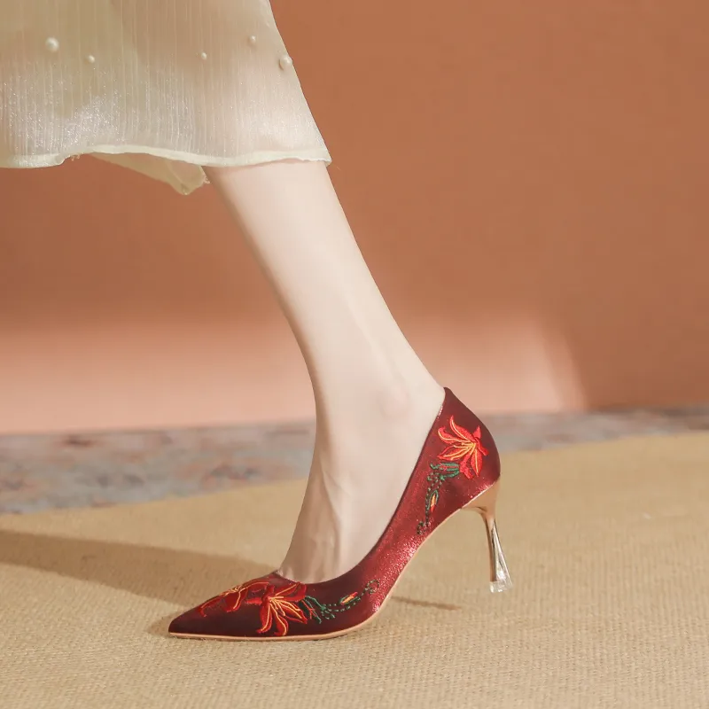 YAFEI XUANYU Slim Heel High Heels 7.5cm Women's-6